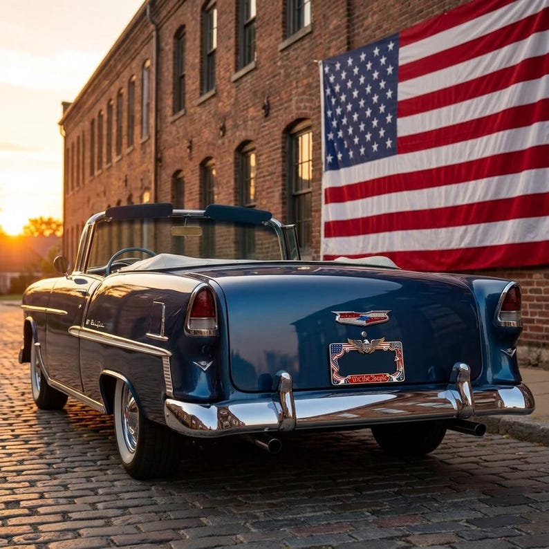 Patriotic We The People License Plate Frame, America 250th Anniversary Metal Car Tag Holder