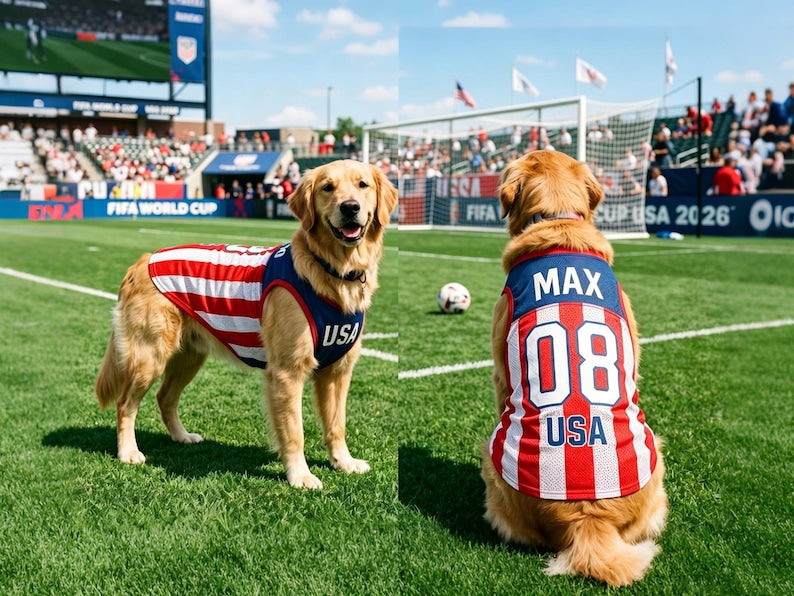 Personalized Ecuador Mesh Pet Soccer Jersey, Ecuador Name Number Puppy Sportswear