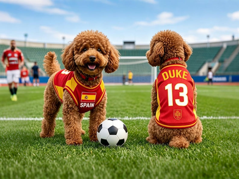Personalized Ecuador Mesh Pet Soccer Jersey, Ecuador Name Number Puppy Sportswear