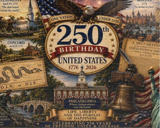 250th Birthday United States Puzzle | 1776-2026 Historical Commemorative