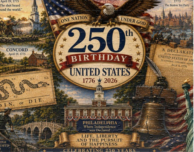 250th Birthday United States Puzzle | 1776-2026 Historical Commemorative