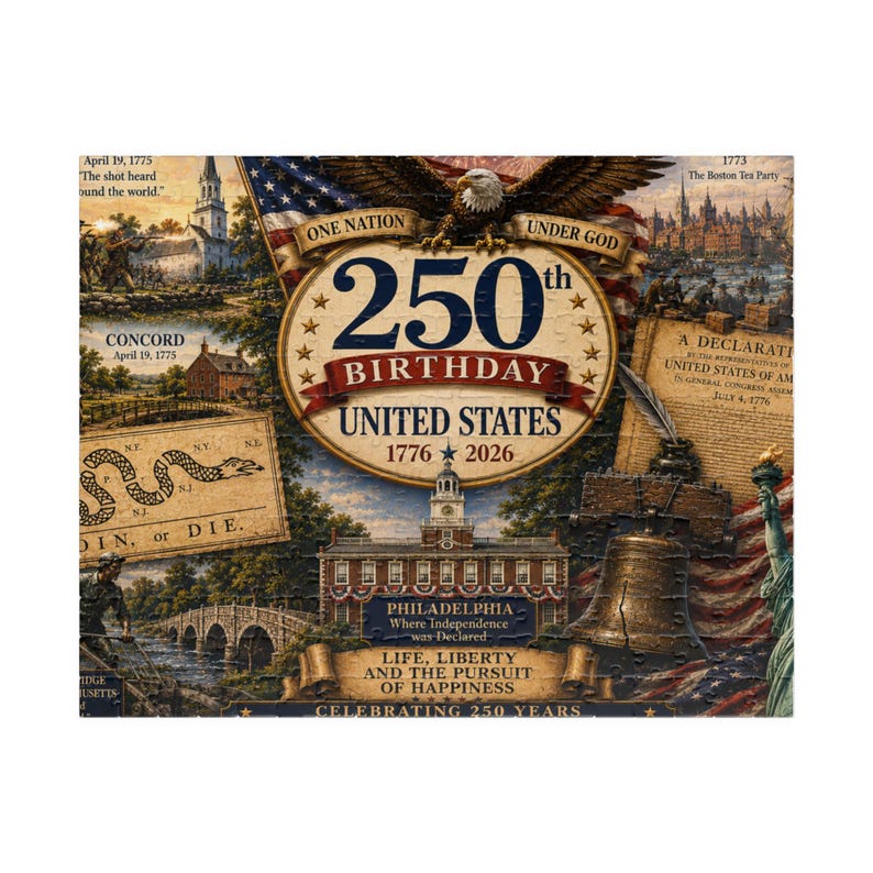 250th Birthday United States Puzzle | 1776-2026 Historical Commemorative