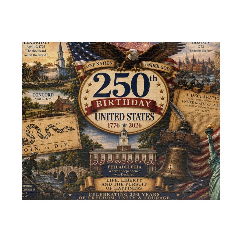 250th Birthday United States Puzzle | 1776-2026 Historical Commemorative