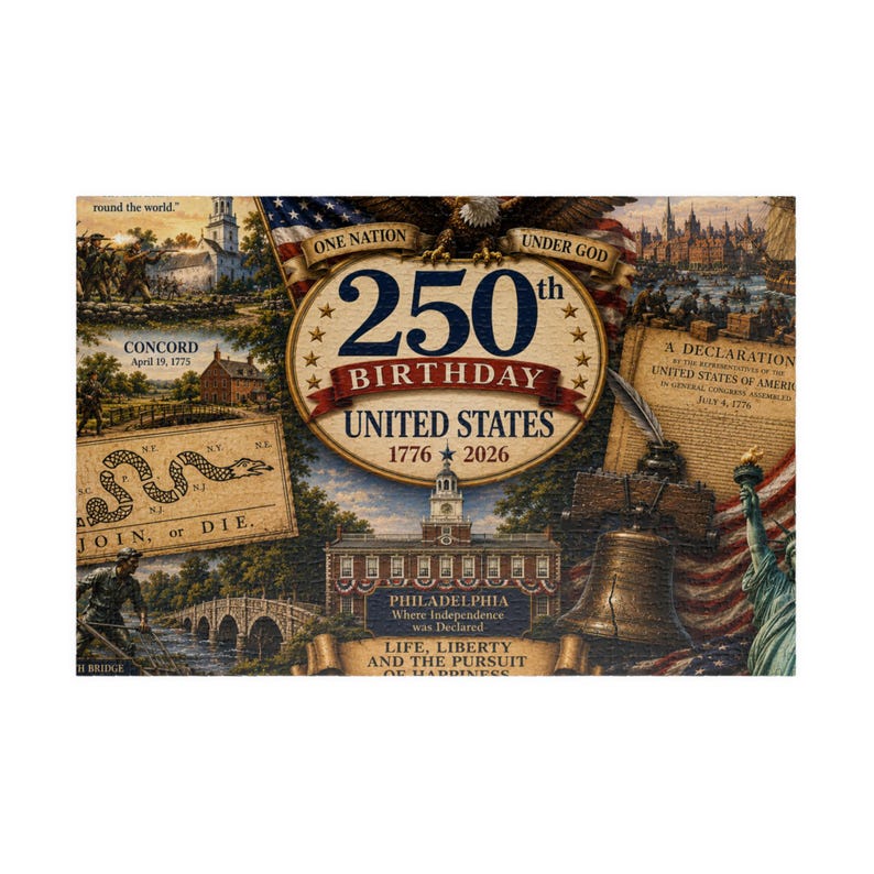 250th Birthday United States Puzzle | 1776-2026 Historical Commemorative