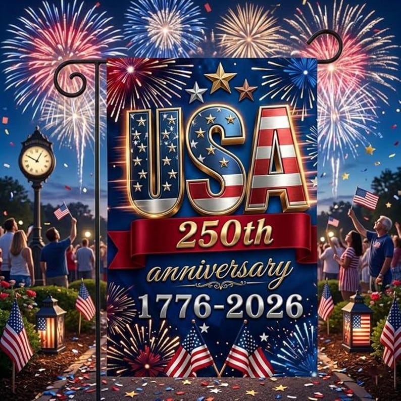 250th Anniversary USA Gifts, 250 Anniversary Usa Yard Flag
