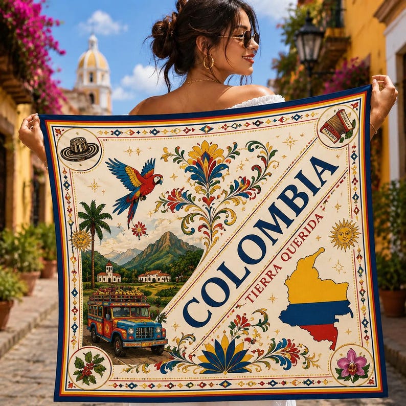 Custom Colombia Scarf, Custom Colombia Bandana