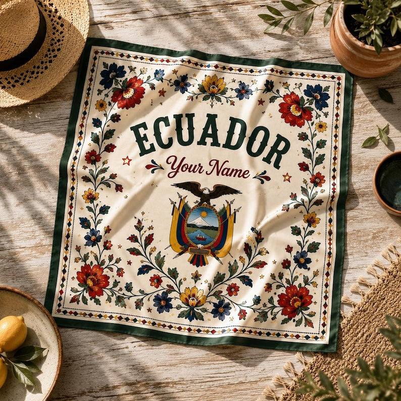 Custom Custom Ecuador Soccer Scarf, Ecuadorian Fan Bandana