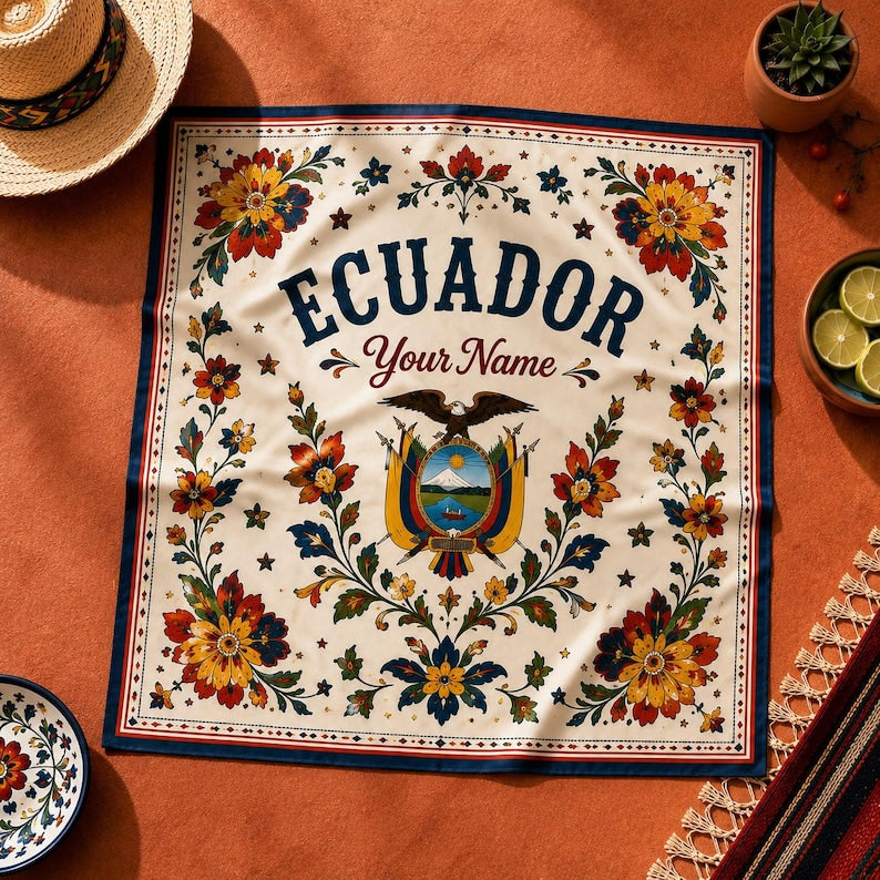 Custom Custom Ecuador Soccer Scarf, Ecuadorian Fan Bandana