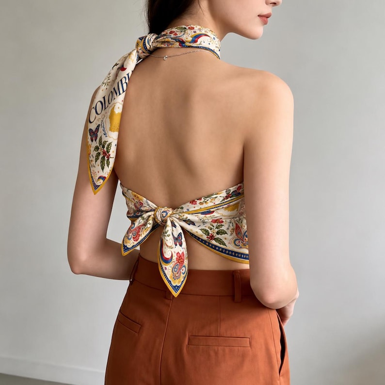 Custom Colombia Scarf, Custom Colombia Bandana, Beautiful Soft Colombia Flag Pattern Scarf