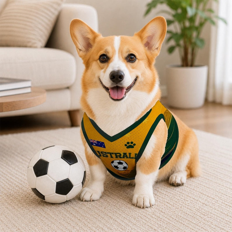Customizable Australia Mesh Pet Football Jersey