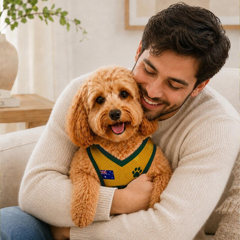 Customizable Australia Mesh Pet Football Jersey