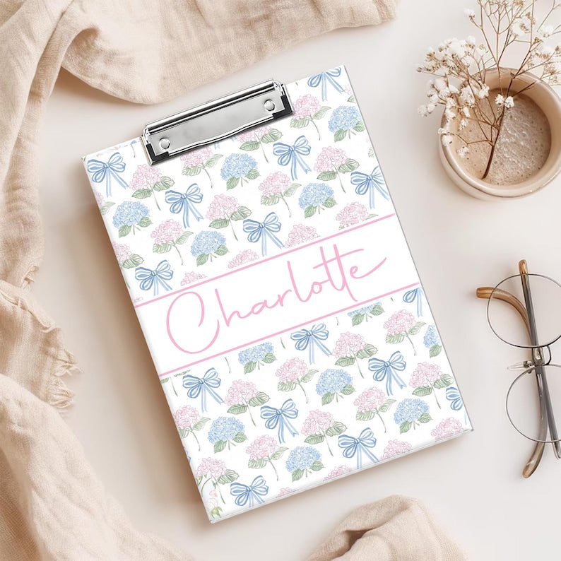 Custom Vintage Grandmillennial Floral Teacher Acrylic Clipboard: Back To School Teacher Gift