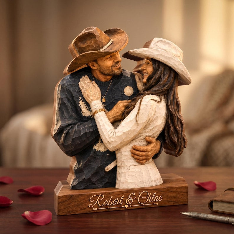 Personalized Wedding Photo Wooden Sign, Custom Couple Portrait With Pets, Bride Groom Keepsake