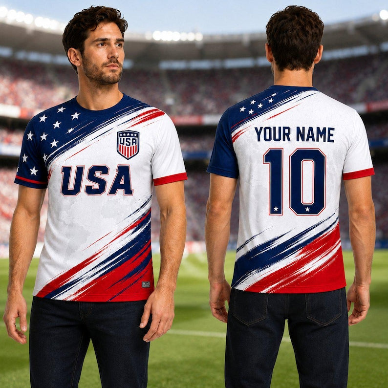 Personalized USA 2026 Soccer Jersey, Custom Name Number America Shirt