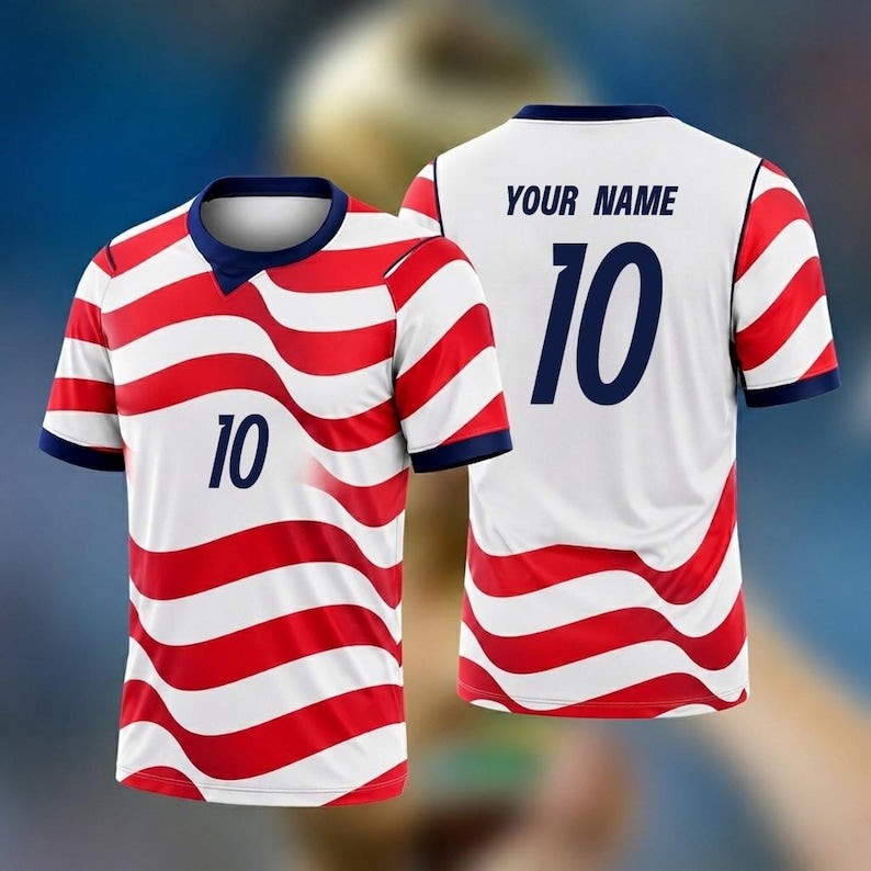 USA World Cup Jersey , Custom Name & Number Soccer Jersey