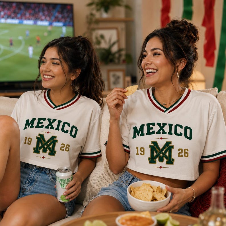 Custom Mexico Soccer Crop Top Jersey Personalized Mexico Jersey Crop Tee