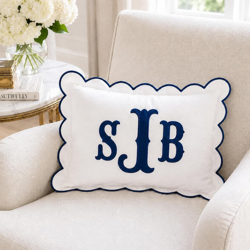 Personalized Monogram Pillow Cover, Custom Embroidered Name Pillow, Nursery Decor Cushion, Baby Room Pillow