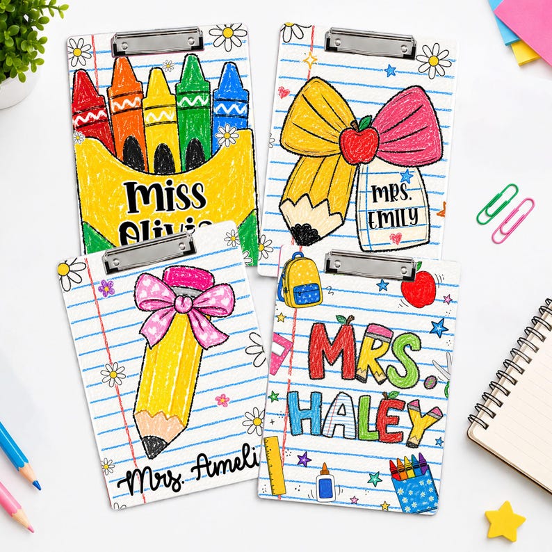 Personalized Teacher Gifts, Custom Acrylic Clipboard With Teacher Name, Back To School Teacher Appreciation Gift