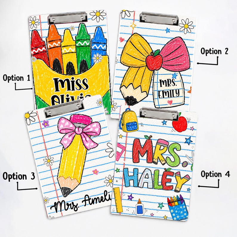 Personalized Teacher Gifts, Custom Acrylic Clipboard With Teacher Name, Back To School Teacher Appreciation Gift