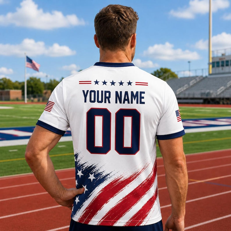 Personalized Kids USA Soccer Jersey, Custom Name Number Child Shirt