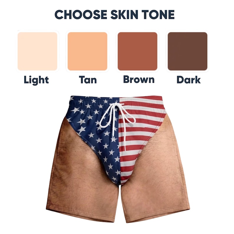 Custom Funny Patriotic Men's Swim Trunks, Personalized American Flag Swim Shorts, Summer Vacation Gift