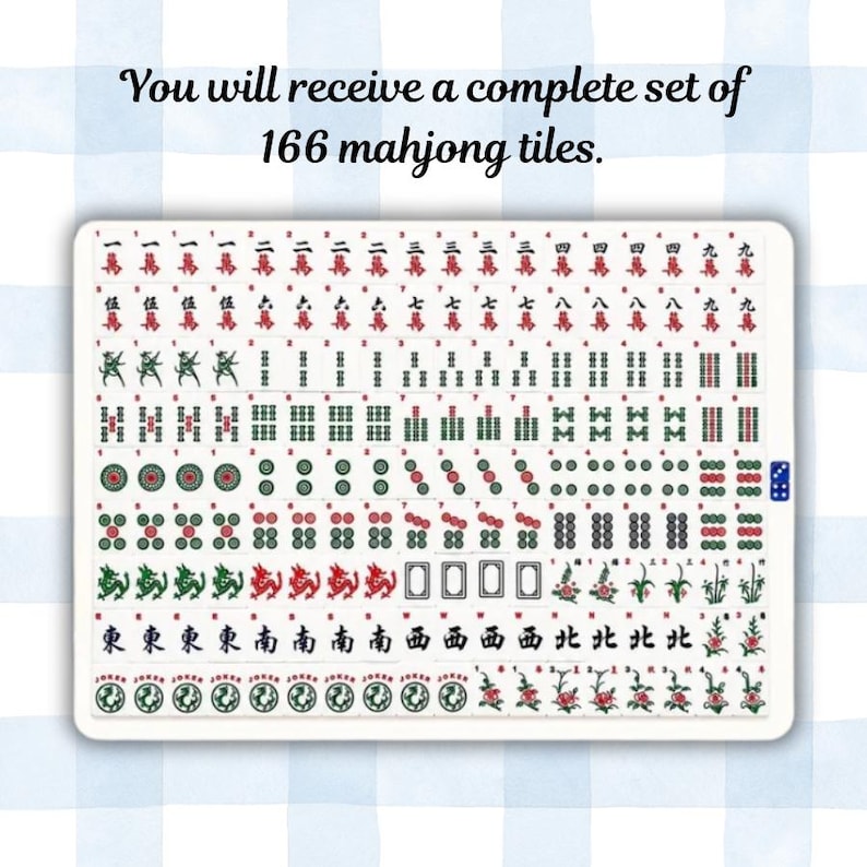 Cocktail Pickleball Themed Mahjong Set, Unique Mahjong Game, Mahjong Gift (166 Piece)