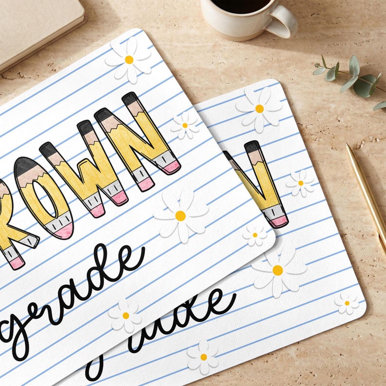 Personalized Teacher Mouse Pad, Custom Teacher Desk Mat With Name, New Teacher Gifts