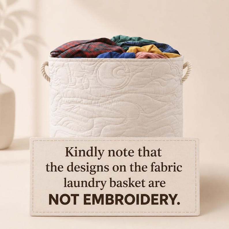 Highland Cow Quilted Laundry Hamper, Farmhouse Wildflower Storage Bin