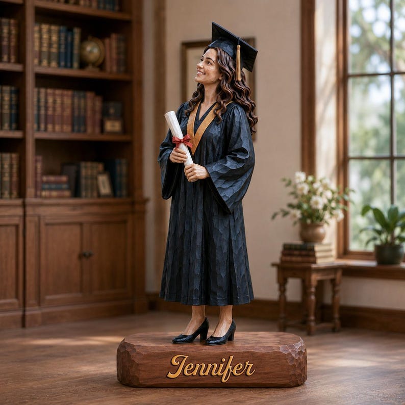 Custom Portrait Wooden Sign, Personalized Couple Wooden Plaque, Wedding Anniversary Gift, Family Photo Block