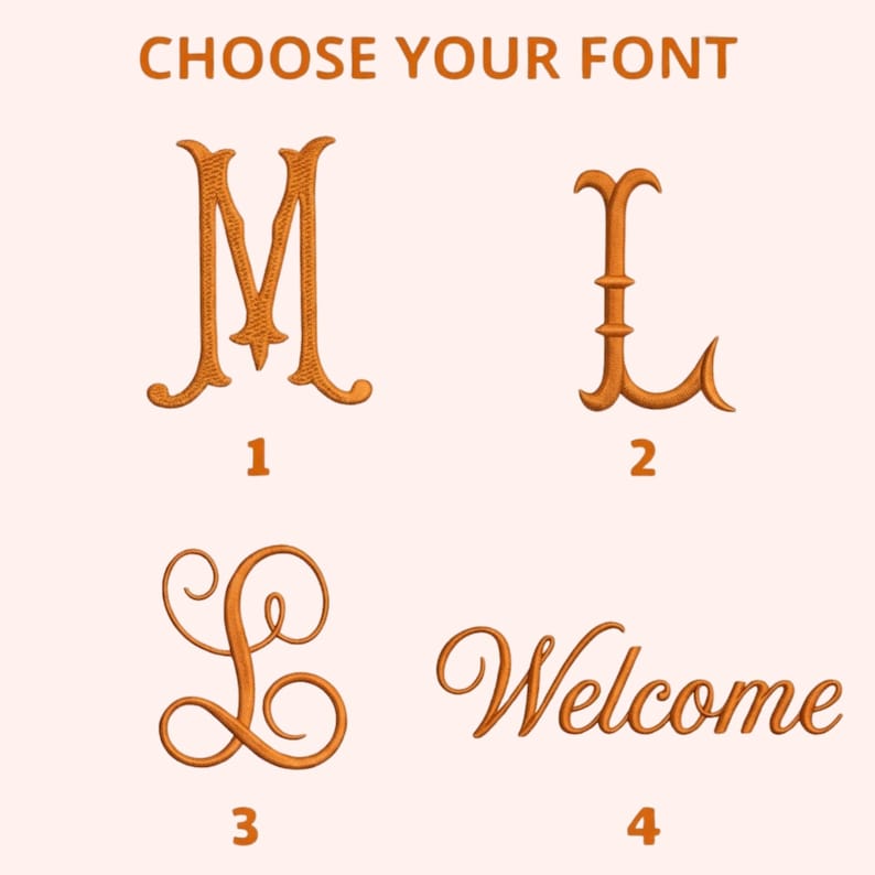 Embroidered Pumpkin Fall Wreath Sash, Custom Monogram Thanksgiving Decor, Cotton Fabric Spice or Terracotta