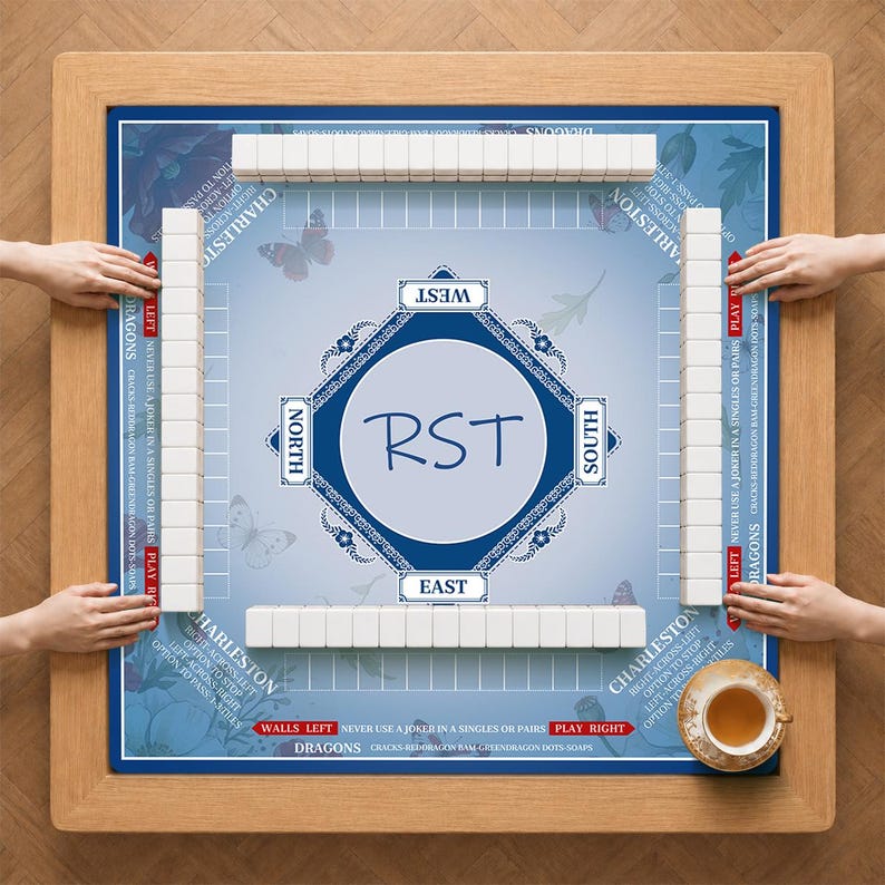 Mahjong Mat, Custom Mahjong Mat With Rules, Large Custom Tablecloths, Personalized Tablecloths, Personalized Mahjong Mats