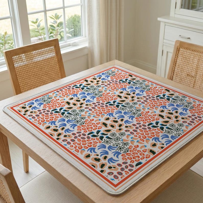 Leopard American Mahjong Mat, Animal Print Mahjong Mat, Preppy Mahjong Playing Mat, Safari Game Table Mat