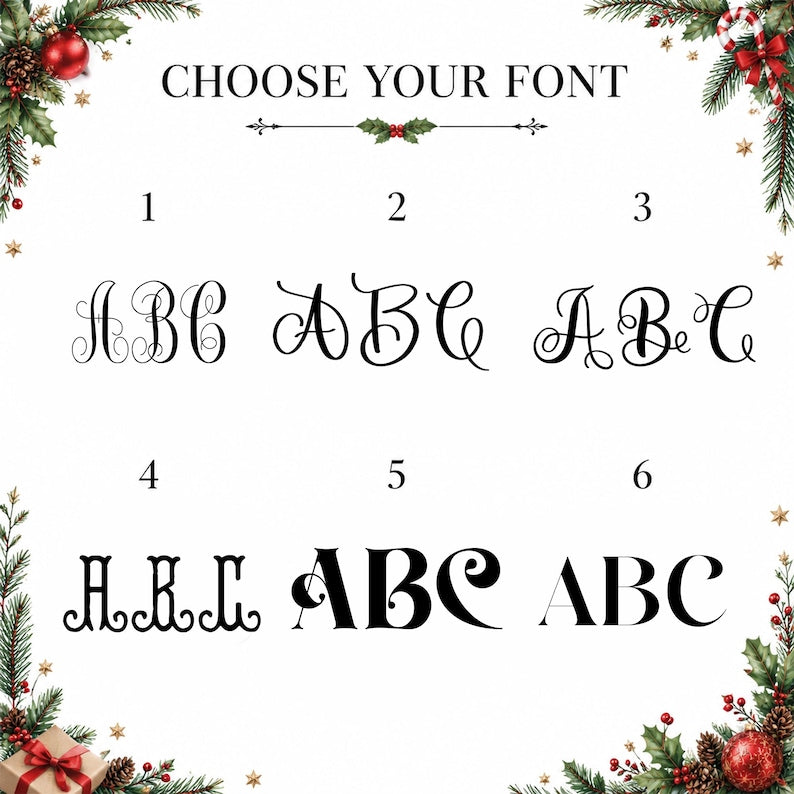 Personalized Christmas Tree Wreath Sash, Embroidered Holiday Decor, Christmas Front Door Decor