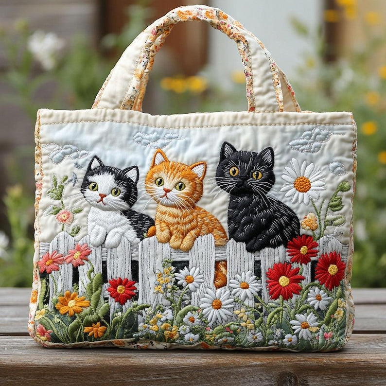 Black Cat Kitten Ragdoll Tote Bag, Intuition, Joy & Comfort