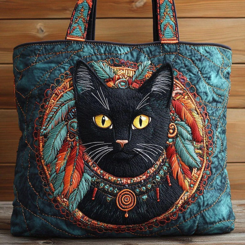Black Cat Kitten Ragdoll Tote Bag, Intuition, Joy & Comfort