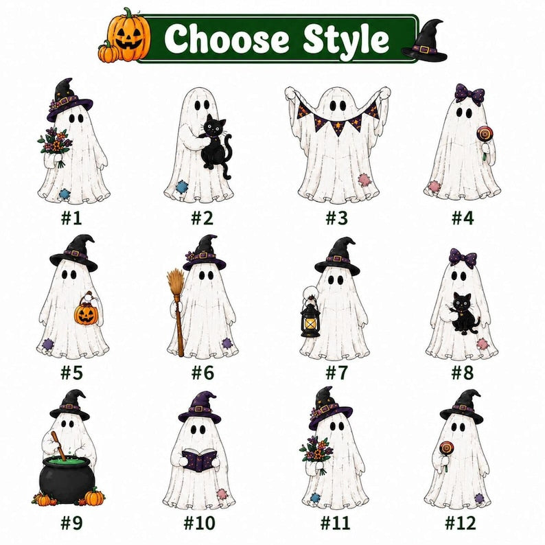 Personalized Halloween Ghost Family Suncatcher, Custom Name Stained Glass Window Hanging, Spooky Fall Decor