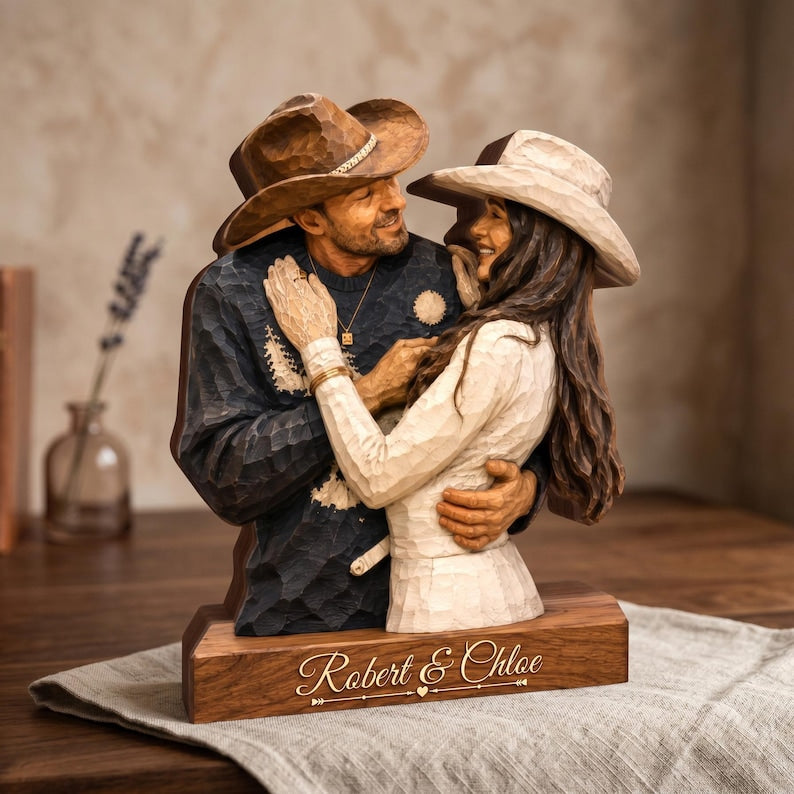 Personalized Wedding Photo Wooden Sign, Custom Couple Portrait With Pets, Bride Groom Keepsake