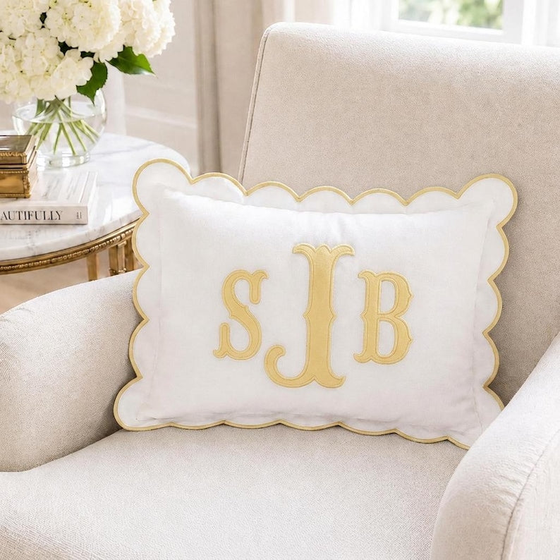 Personalized Monogram Pillow Cover, Custom Embroidered Name Pillow, Nursery Decor Cushion, Baby Room Pillow