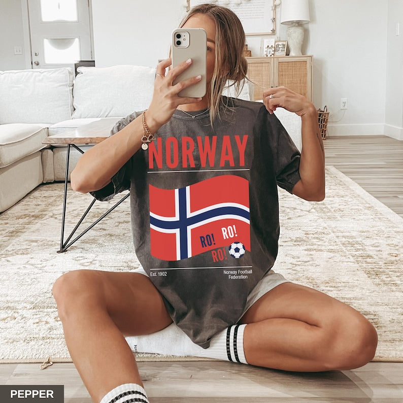 Norway Fan Shirt, Soccer Game Day T-Shirt, Men's and Women's Norway Team Tee