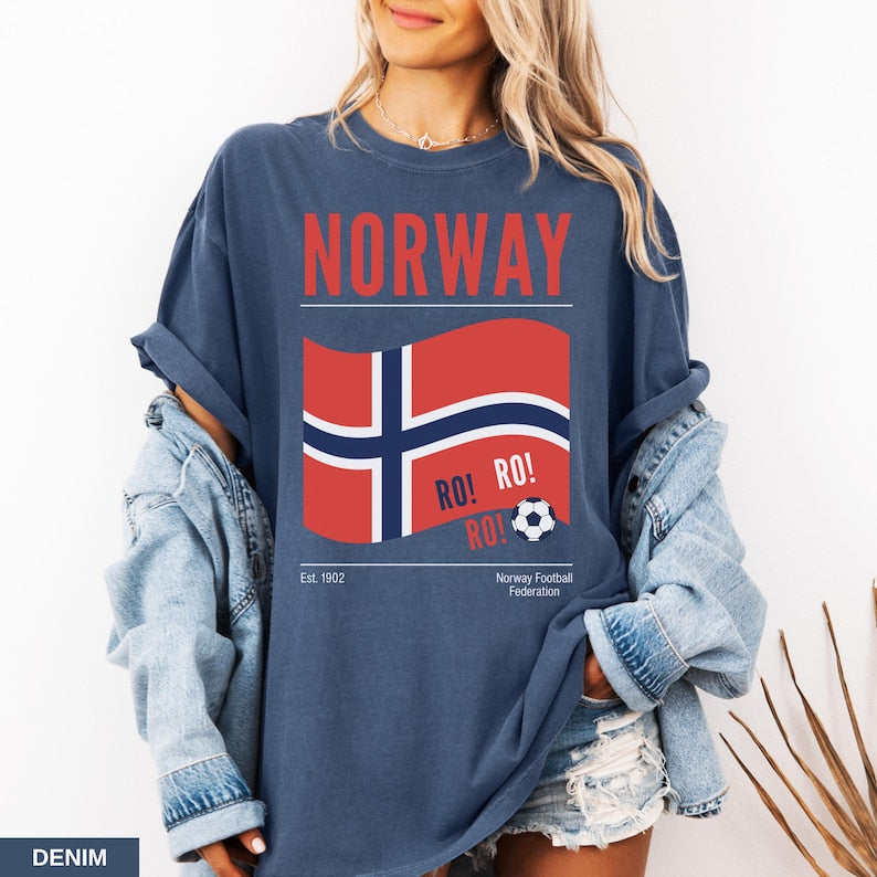 Norway Fan Shirt, Soccer Game Day T-Shirt, Men's and Women's Norway Team Tee