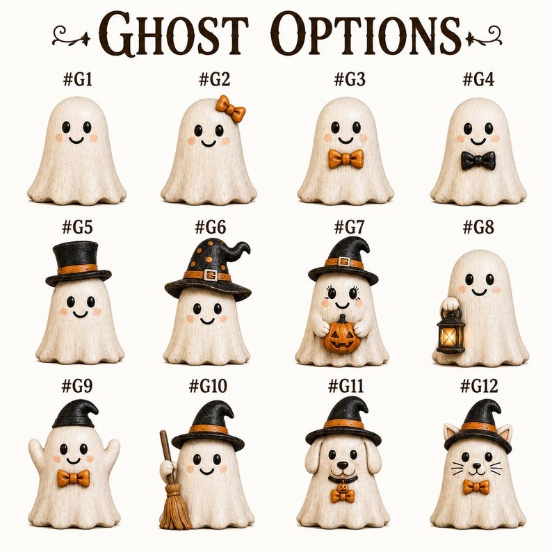 Personalized Halloween Gang Wood Sign, 3D Layered Ghost Family Decor With Custom Names, Crescent Moon Shelf Sitter