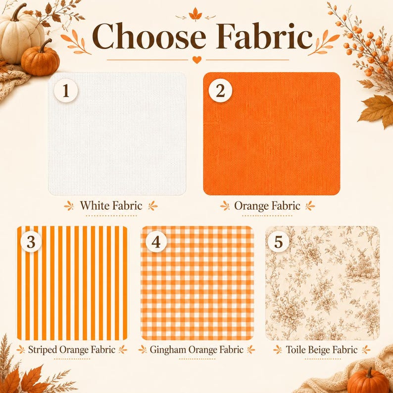 Personalized Fall Wreath Sash, Monogram Pumpkin Bow, Orange Stripe Thanksgiving Wreath Decor, Autumn Front Door Accent
