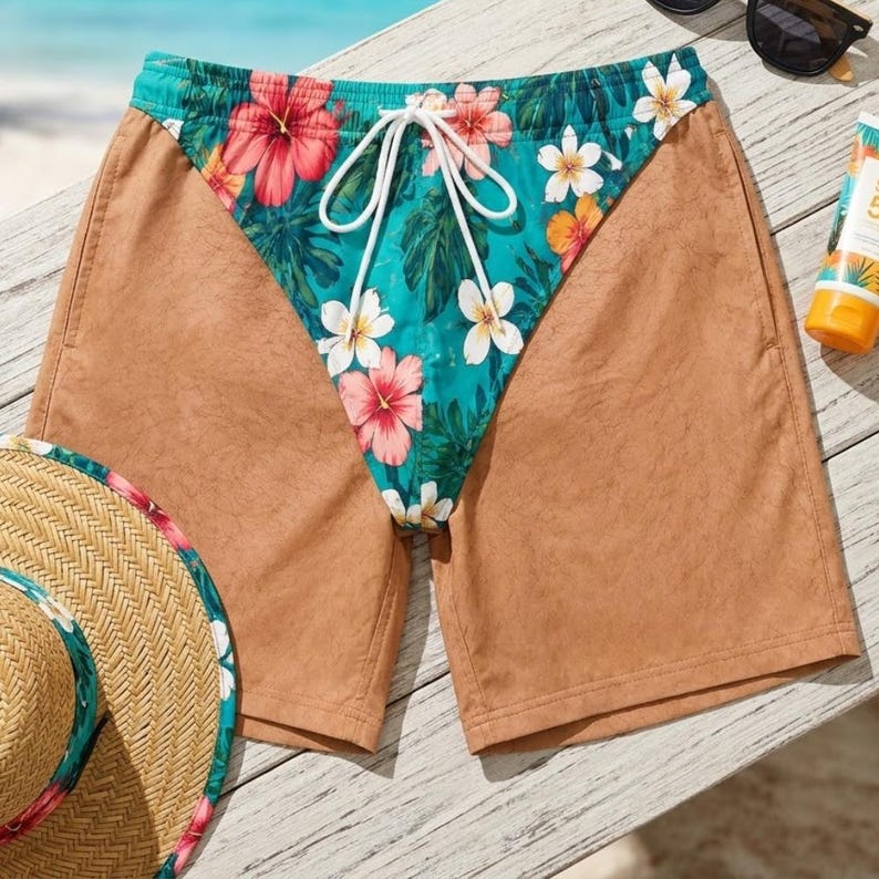 Personalized Men's Swim Trunks, Custom Funny Summer Swim Shorts, Beach Vacation Shorts For Dad