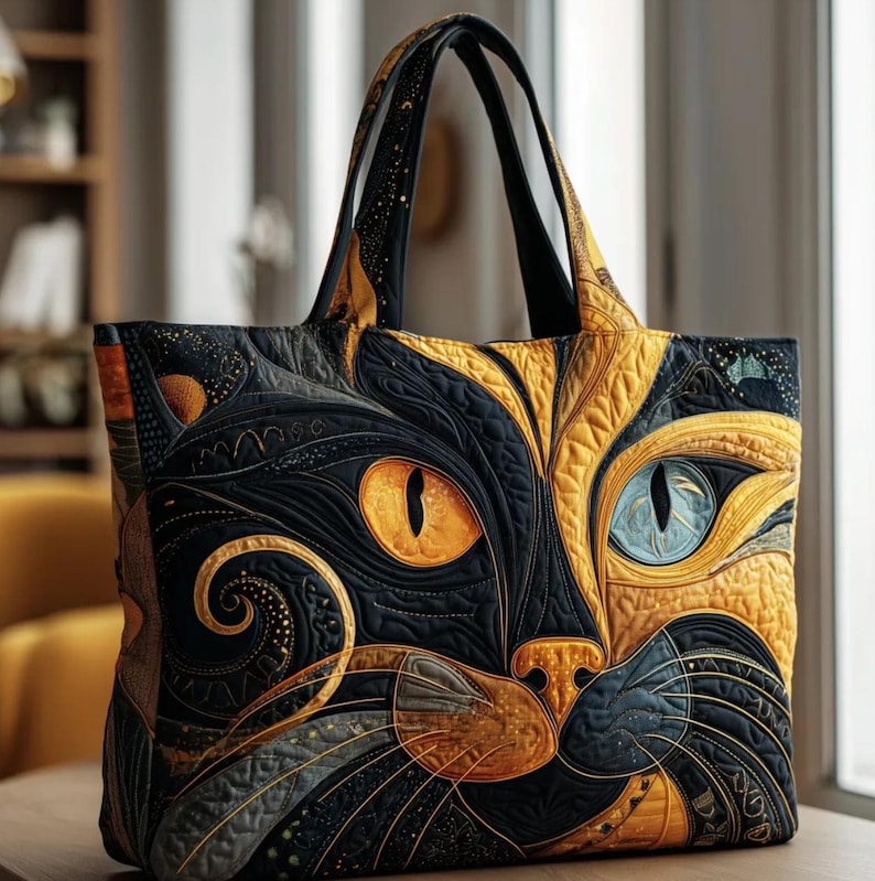 Black Cat Kitten Ragdoll Tote Bag, Intuition, Joy & Comfort