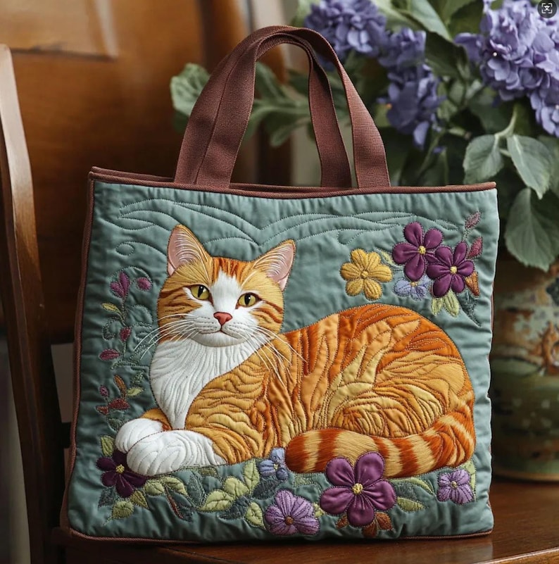 Black Cat Kitten Ragdoll Tote Bag, Intuition, Joy & Comfort