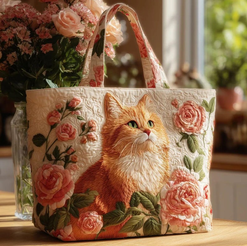 Black Cat Kitten Ragdoll Tote Bag, Intuition, Joy & Comfort