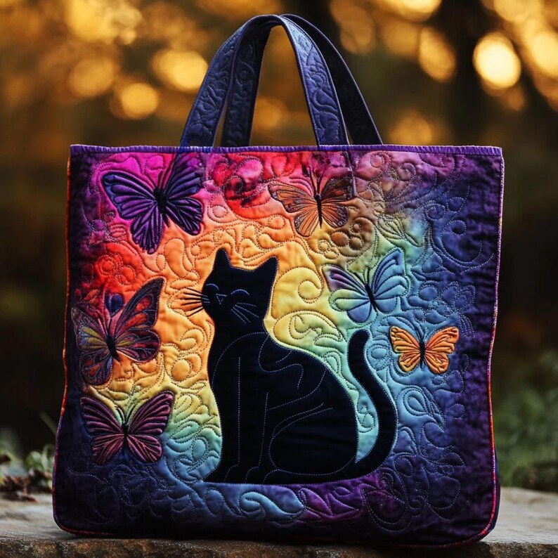Black Cat Kitten Ragdoll Tote Bag, Intuition, Joy & Comfort