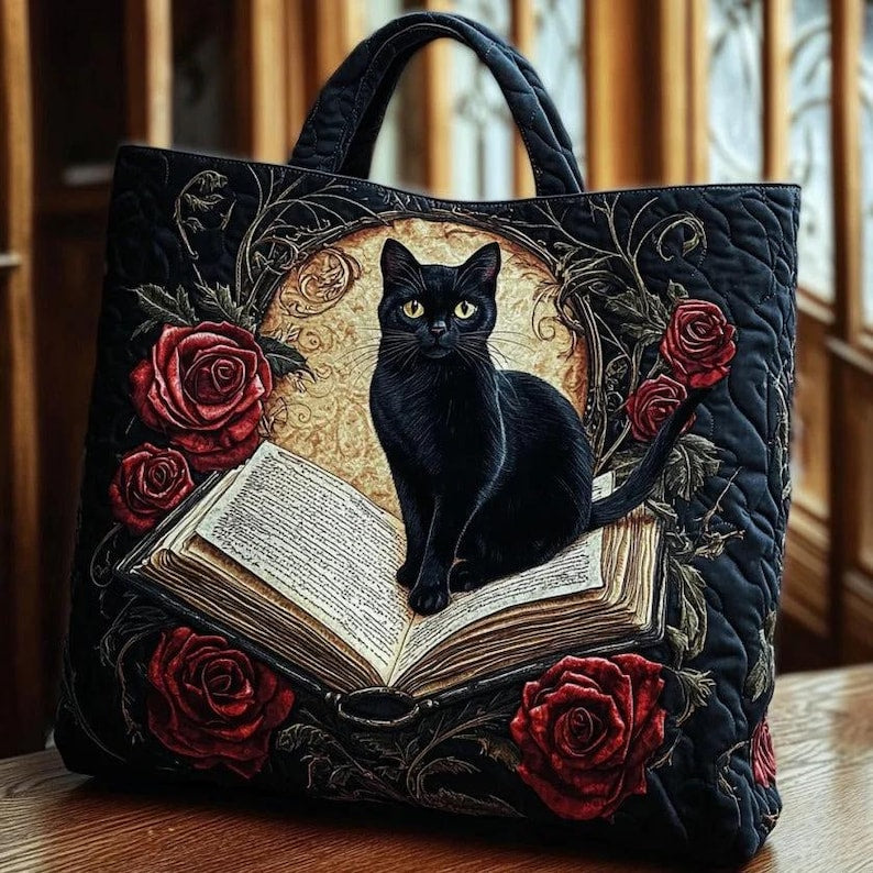 Black Cat Kitten Ragdoll Tote Bag, Intuition, Joy & Comfort
