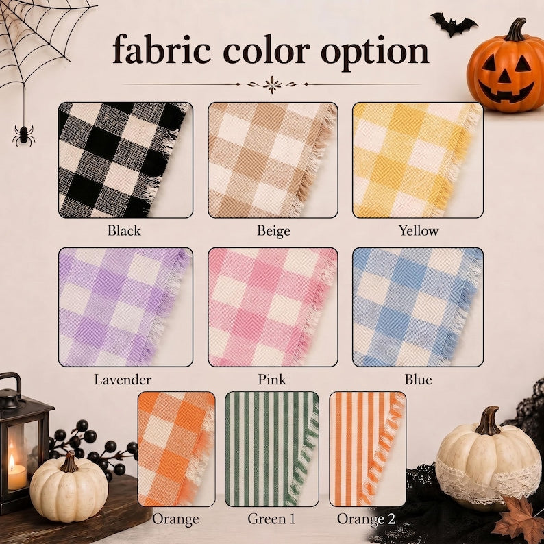 Custom Embroidery Halloween Ghost Pumpkin Sash, Embroidery Monogram Spooky Bow