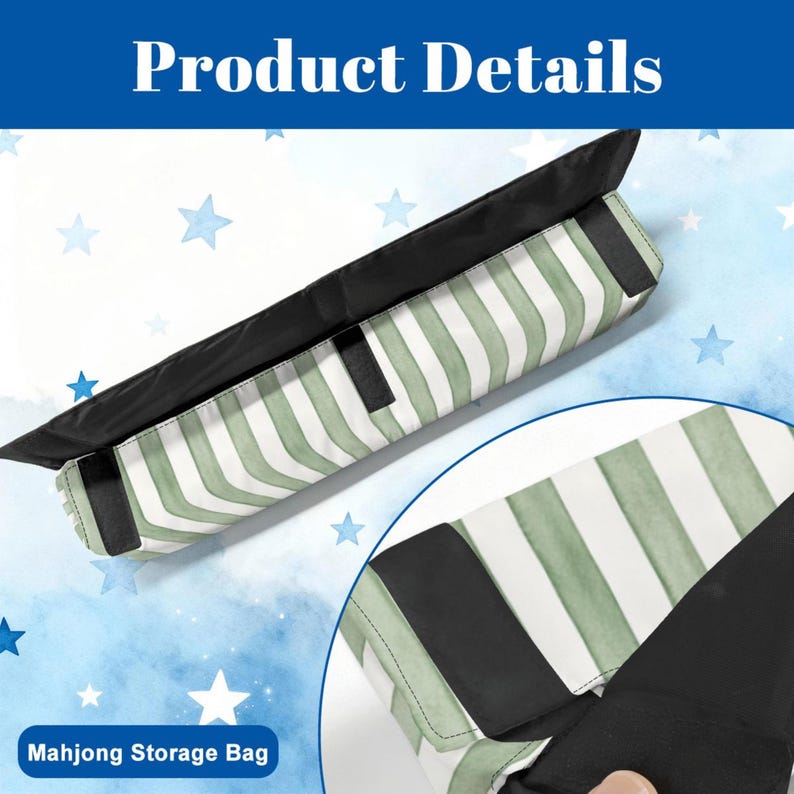 Mahjong Bag Set Personalized, Custom Mahj Storage Tote, Mahjong Tile Bag, Rack Pusher Case